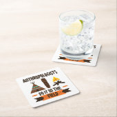 Anthropologen tun es in der Feldanthropologie Rechteckiger Pappuntersetzer (Vor Ort)