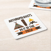 Anthropologen tun es in der Feldanthropologie Rechteckiger Pappuntersetzer (angewinkelt)