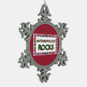 Anthropologie-Felsen Schneeflocken Zinn-Ornament (Links)