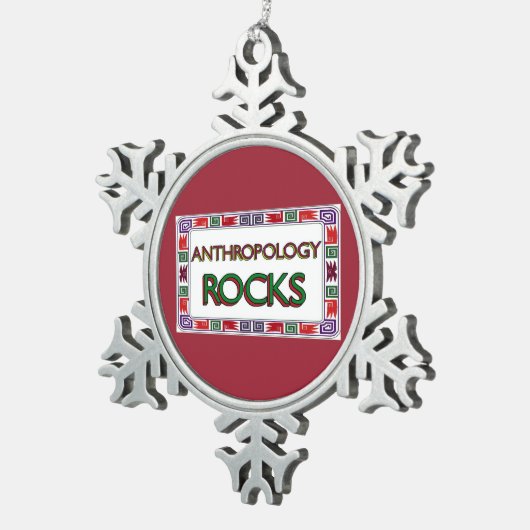 Anthropologie-Felsen Schneeflocken Zinn-Ornament (Rechts)