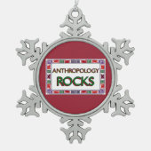 Anthropologie-Felsen Schneeflocken Zinn-Ornament (Vorderseite)