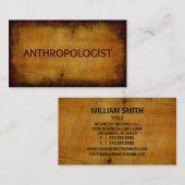 Anthropologin Antique Brushed Business Card Visitenkarte (Vorne/Hinten)
