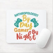 Anthropologin by Day Gamer By Night Mousepad (Mit Mouse)