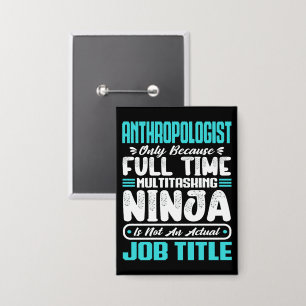 Anthropologin Job Title Profession Scientist Button