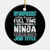 Anthropologin Job Title Profession Scientist Keramik Ornament (Vorne)