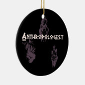 Anthropologin mit prähistorischer Venus-Göttin Keramik Ornament (Rechts)