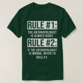 Anthropologin regiert Anthropologie-Student und Le T-Shirt (Design vorne)