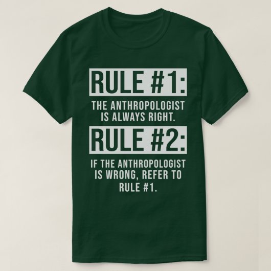 Anthropologin regiert Anthropologie-Student und Le T-Shirt (Design vorne)