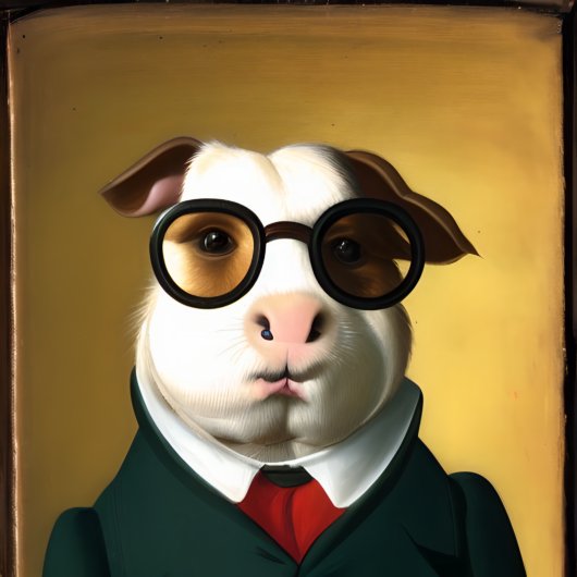 Anthropomorphe aristokratische Guinea Poster