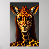 Anthropomorphe Giraffe | AI Art Poster (Vorne)