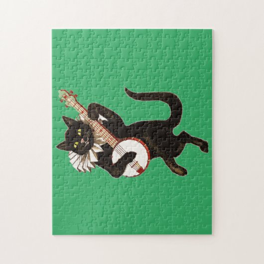 Anthropomorphe Katze Banjo Puzzle (Vertikal)