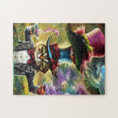 Anthropomorphe Katze Mad Hatter Fantasy Fairytale Puzzle (Horizontal)