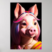 Anthropomorphe Schweine | Art der AI Poster (Vorne)