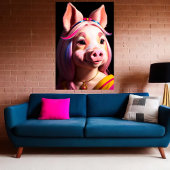 Anthropomorphe Schweine | Art der AI Poster