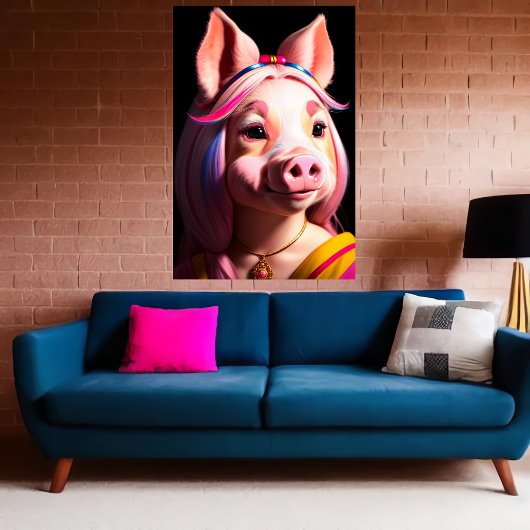 Anthropomorphe Schweine | Art der AI Poster