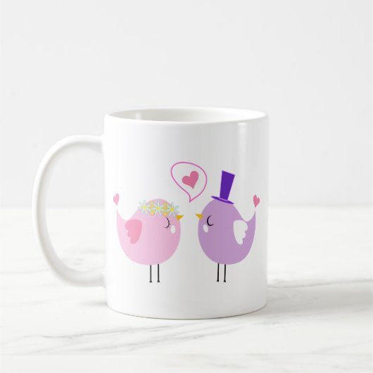 Anthropomorphe Tiere Vögel Kaffeetasse (Links)