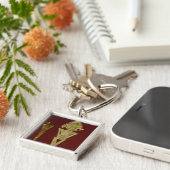 Anthropomorphe Zahl eines Kriegers Schlüsselanhänger (Seite)