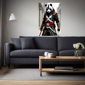 Anthropomorpher cooler Panda Assassin | Art der AI Poster