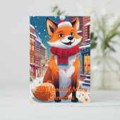 Anthropomorpher Fuchs Einladung (Stehend Vorderseite)