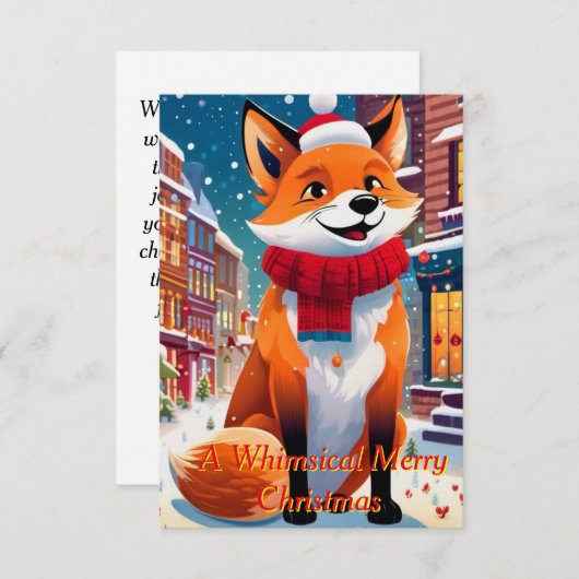 Anthropomorpher Fuchs Einladung (Vorne/Hinten)