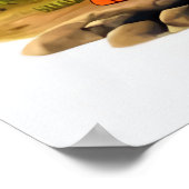 Anthropomorpher Hund mit Blume | Art der AI Poster (Ecke)