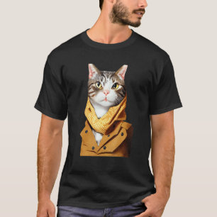 Anthropomorpher Katzen-Aufputz-Anzug sieht aus wie T-Shirt
