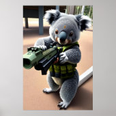 Anthropomorpher Koala-Soldat | Art der AI Poster (Vorne)