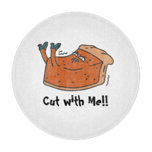 Anthropomorpher Kürbiskuchen aus dem Cartoon Schneidebrett