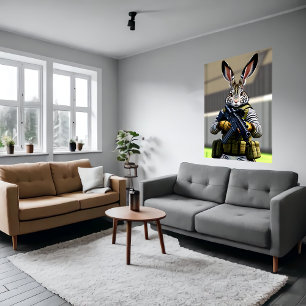 Anthropomorpher Sonnensoldat Art der AI Poster