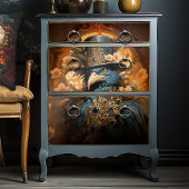 Anthropomorpher Steampunk-Viktorianischer Vogel Seidenpapier