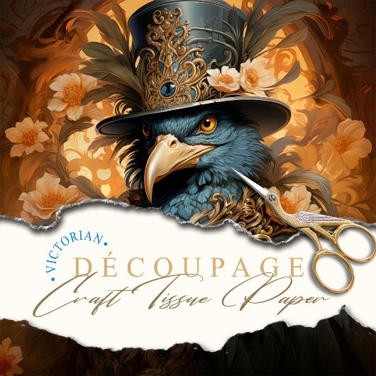 Anthropomorpher Steampunk-Viktorianischer Vogel Seidenpapier