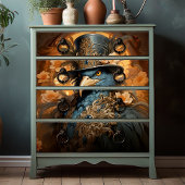 Anthropomorpher Steampunk-Viktorianischer Vogel Seidenpapier