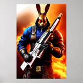 Anthropomorphes Kaninchen | AI Art Poster (Vorne)