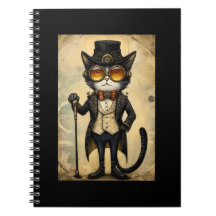 Anthropomorphes Steampunk Chic Cat R1 Journal