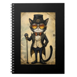 Anthropomorphes Steampunk Chic Cat R1 Journal Notizblock