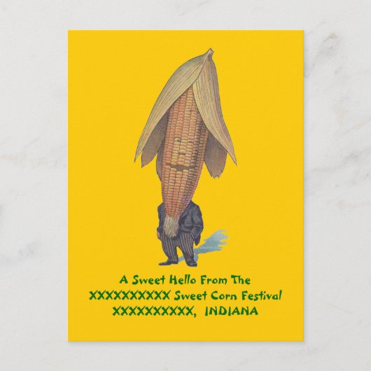 ANTHROPOMORPHIE ~ ANTIQUE CORN MAN Image~ POSTCARD Postkarte (Vorderseite)
