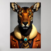 Anthropomorphie Moose Jaguar | Art der AI Poster (Vorne)