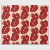 Anthurien anpassbarer Hintergrund Geschenkpapier (Flach)