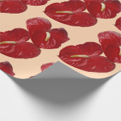 Anthurien anpassbarer Hintergrund Geschenkpapier (Ecke)