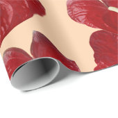 Anthurien anpassbarer Hintergrund Geschenkpapier (Rolleneckpunkt)