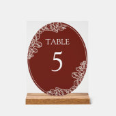 Anthurium Acrylic Table Sign Acrylschild (Vorderseite)