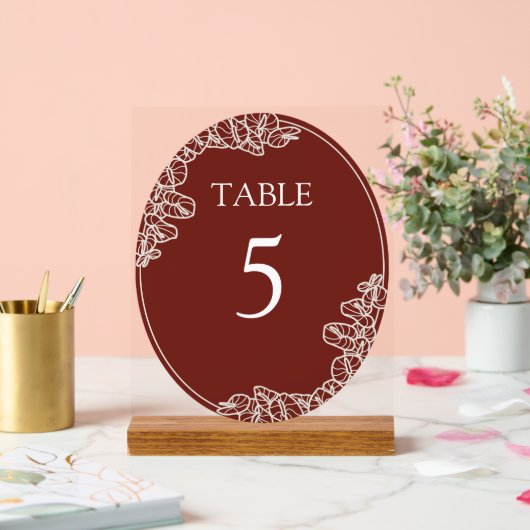 Anthurium-Acryltisch-Schild Acrylschild (Hochzeit)