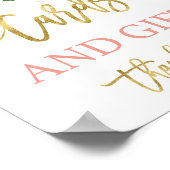 Anthurium Aquarell Blumenkarten und Geschenkschild Poster (Ecke)