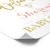 Anthurium Baby Dusche Begrüßungszeichen Poster (Ecke)