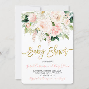 Anthurium Baby Shower Girl Blumenladen Einladung