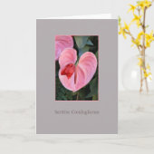 Anthurium Beileid card italian Karte (Gelbe Blume)