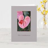 Anthurium-Beileid-Kartenschlüssel Karte (Gelbe Blume)