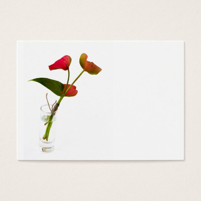 Anthurium-Blume aus Glas (Vorderseite)