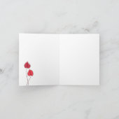 Anthurium ・ Blumenstrauch Zeichnend ・ Lässig moder Dankeskarte (Innenseite)