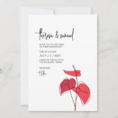Anthurium ・ Blumenstrauch Zeichnend ・ Lässig moder Einladung (Vorderseite)